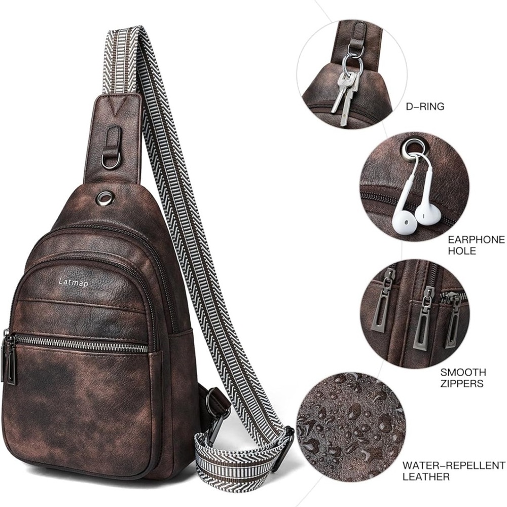 Brown Leather Sling Bag - Picture 11 of 13